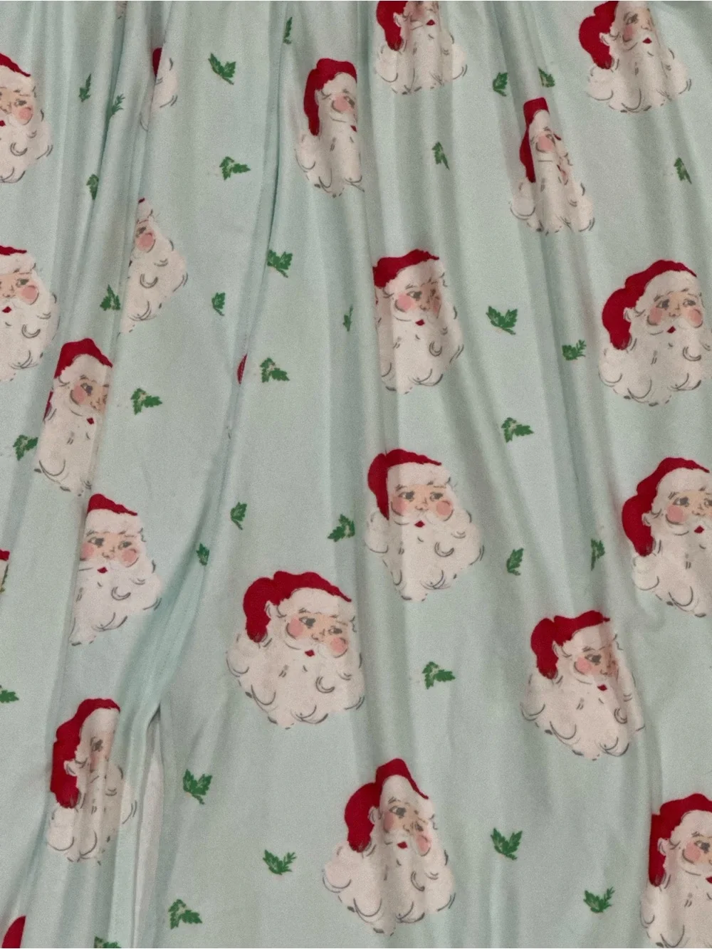 SweetHoney Santa Print Bamboo Nightgown Robe | Girls 8Y | Christmas Pajama Robe